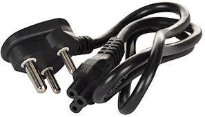 Laptop power cable 3 pin round